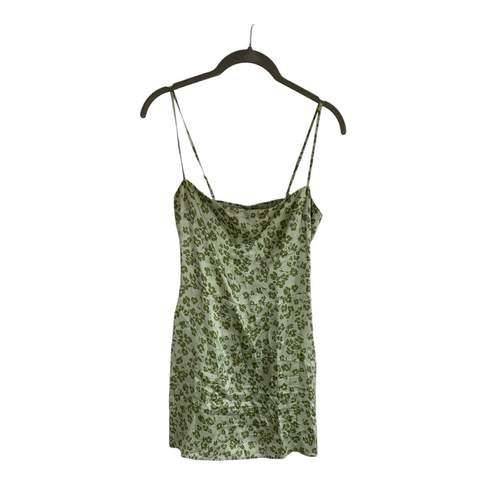 Reformation Green Spaghetti Strap Slip Dress Casual